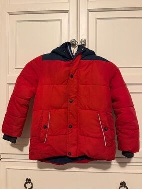 Boden Red Blue Insulated Jacket
